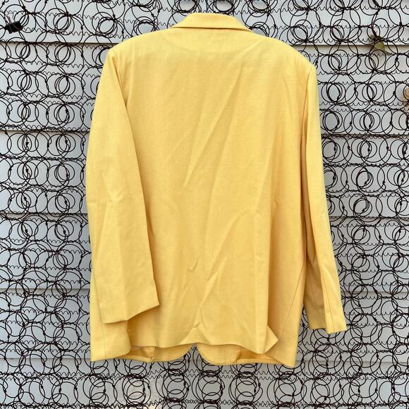 Savanna Banana Yellow volup 100% wool single button boxy blazer - Picture 2 of 7